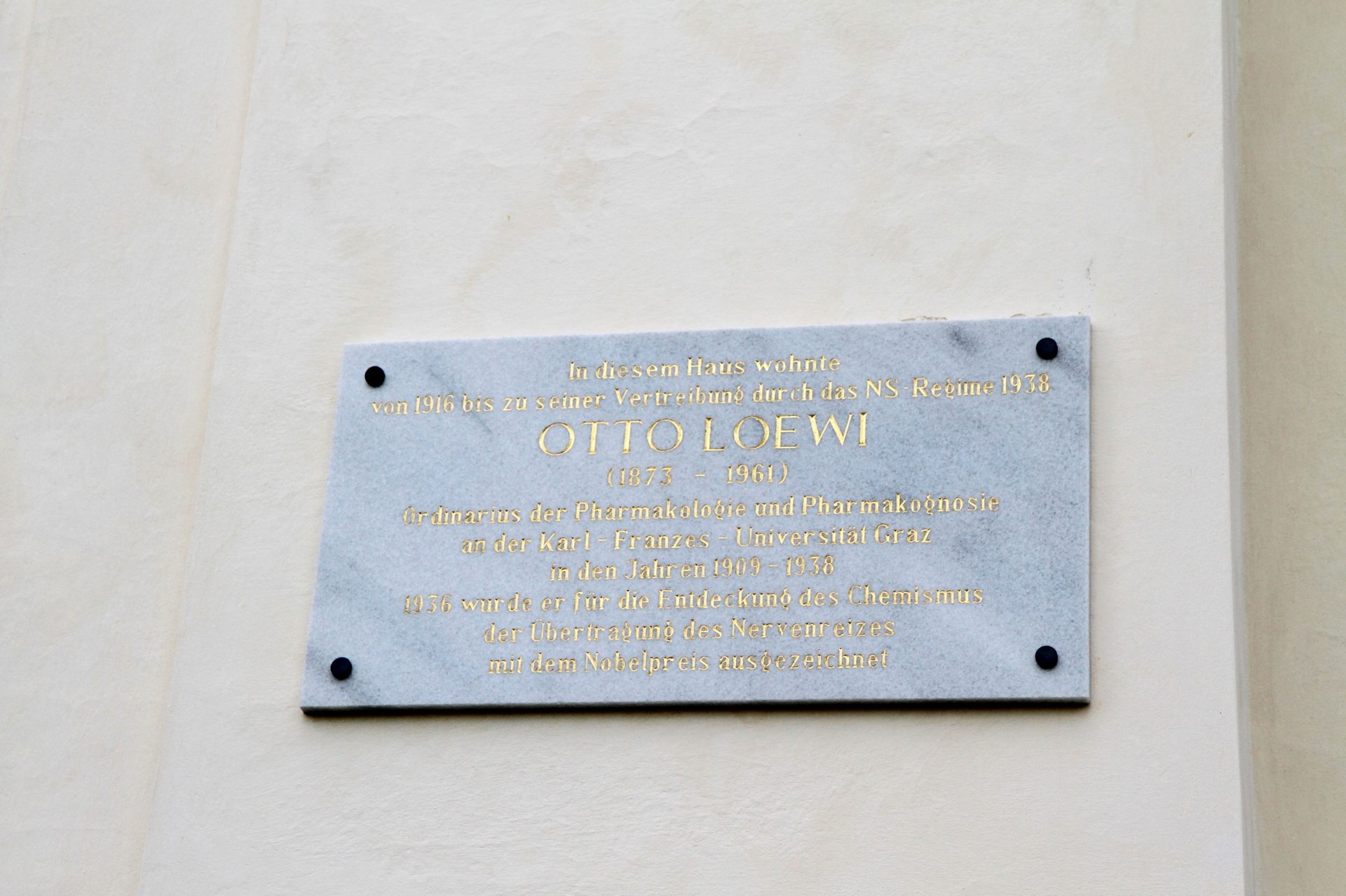 Otto Loewi's house and memorial tablet, Graz - 03.JPG